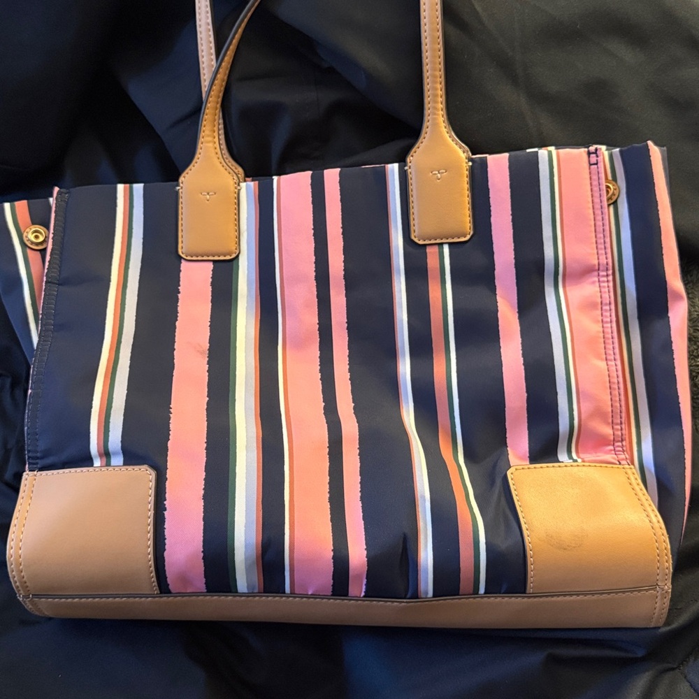Tory Burch Multicolor Striped Tote - Picture 2 of 7